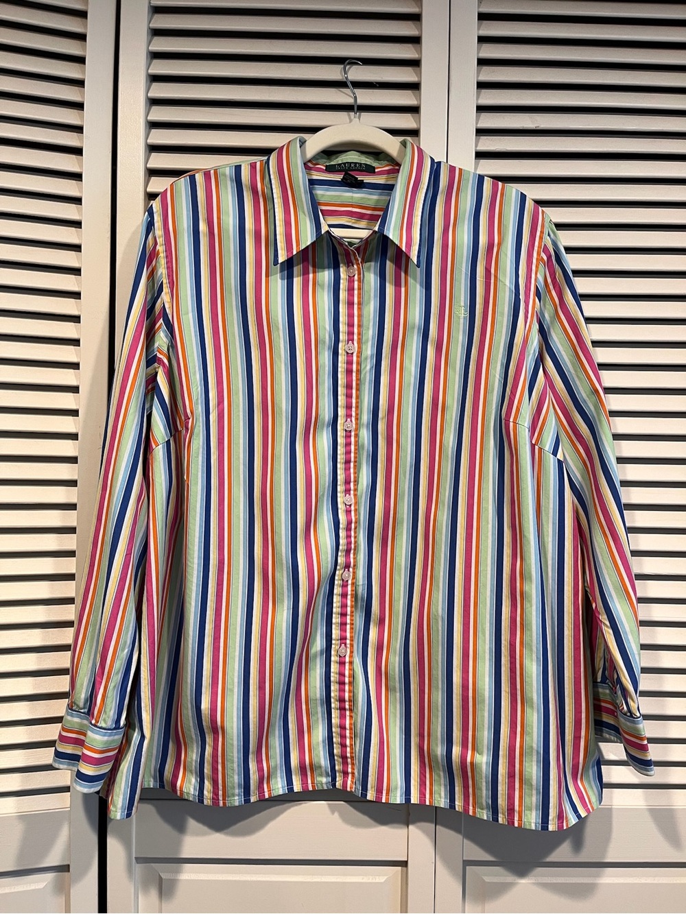 Lauren Ralph Lauren Multicolor Vertical Stripe Button-Down Shirt